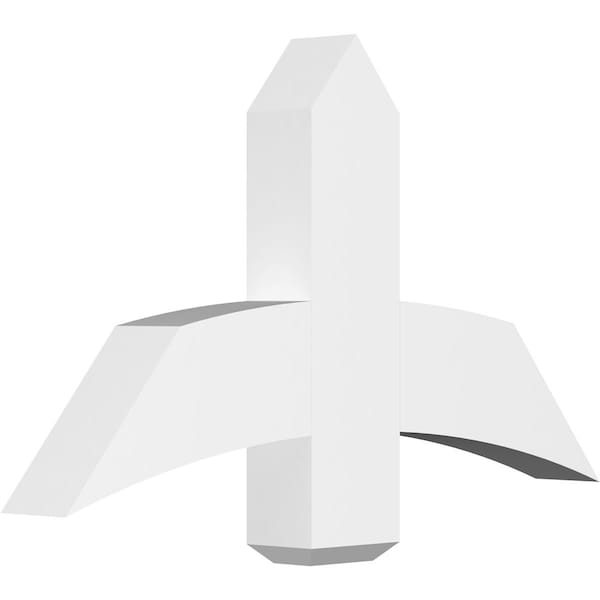 Ekena Millwork Bellingham Architectural Grade PVC Gable Bracket, 36"W x 21"H x 4"D x 6"F, 14/12 Pitch GBP036X21X0406BEL00 - main